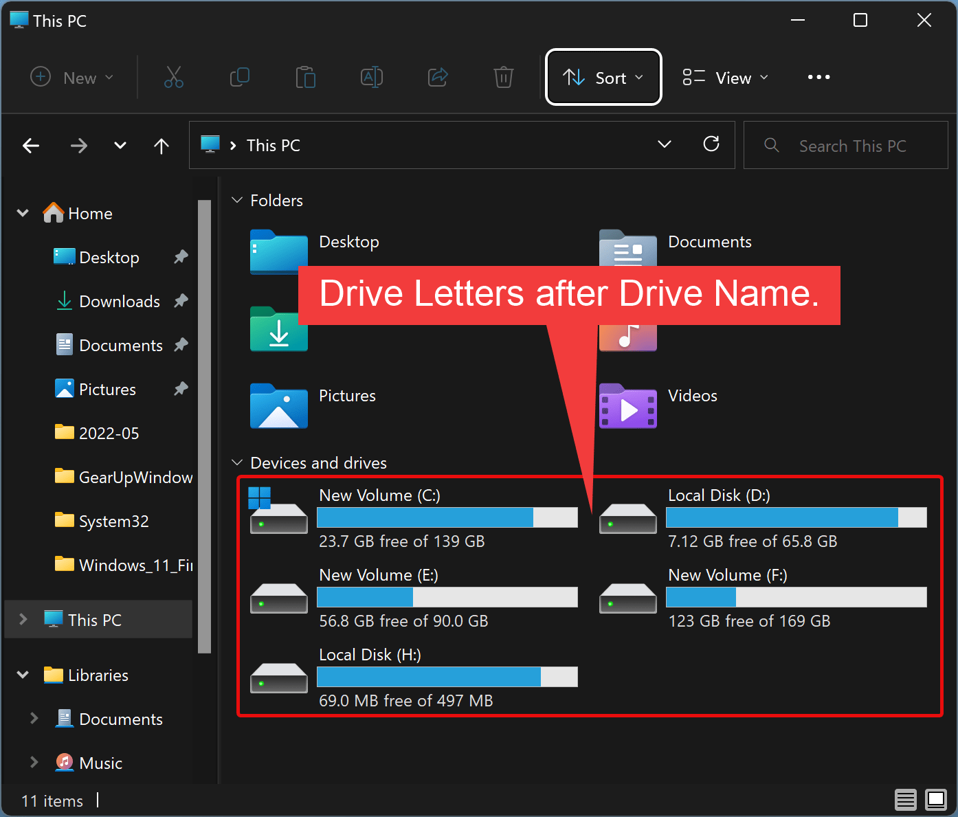 How to Display Drive Letter before Drive Name in Windows 11 or 10