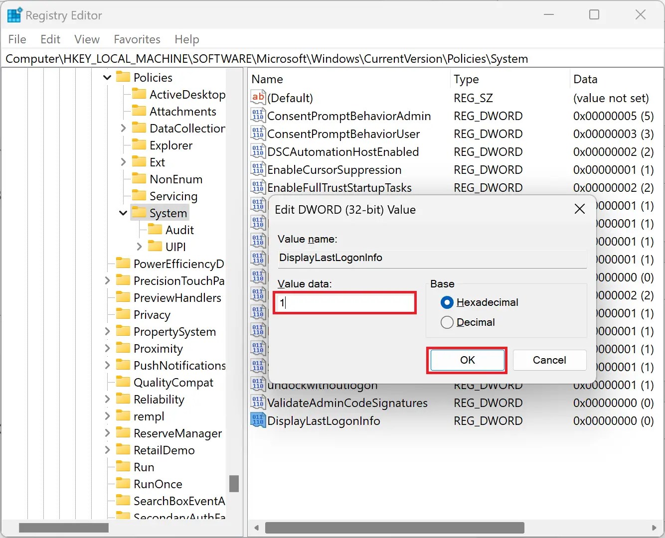 How to Display Information about Previous Logons in Windows 11 or 10