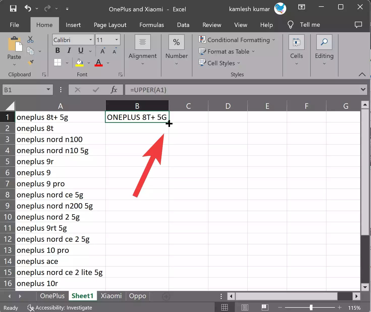How to Change Lowercase to Uppercase in Excel? Gear Up Windows