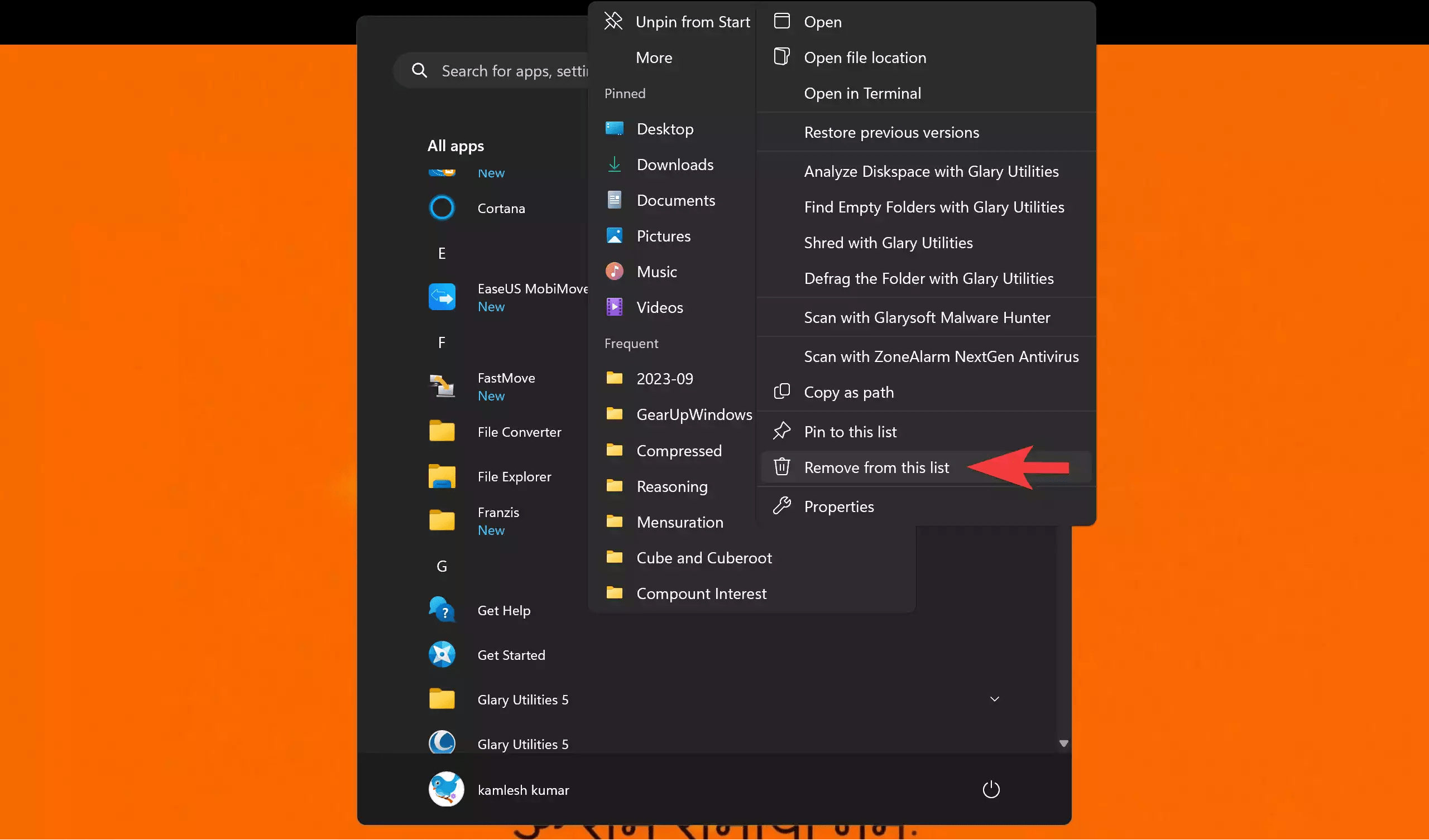 Decluttering Quick Access Removing Frequent Folders in Windows 11/10