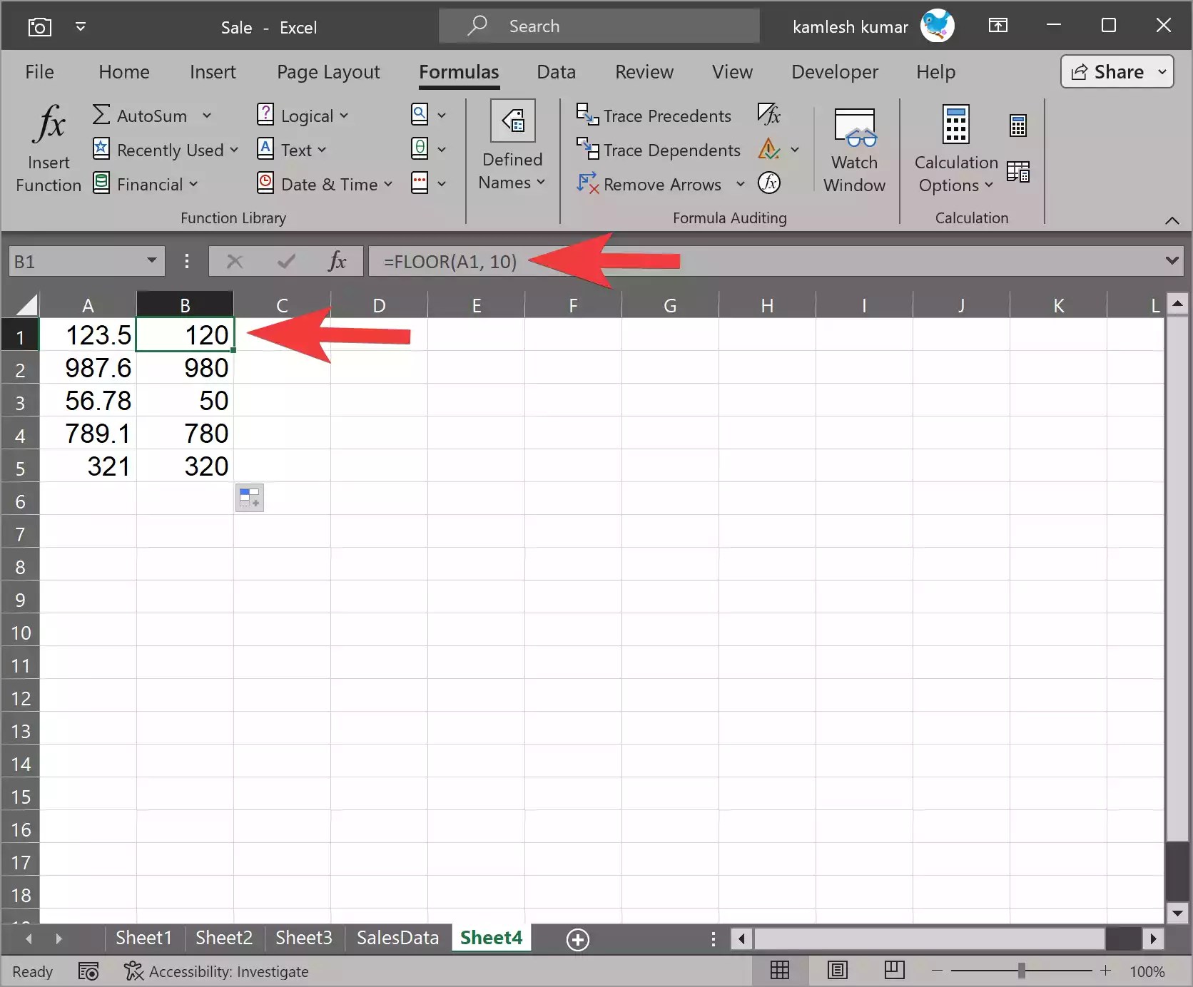 How to Use FLOOR Function in Microsoft Excel? Gear Up Windows