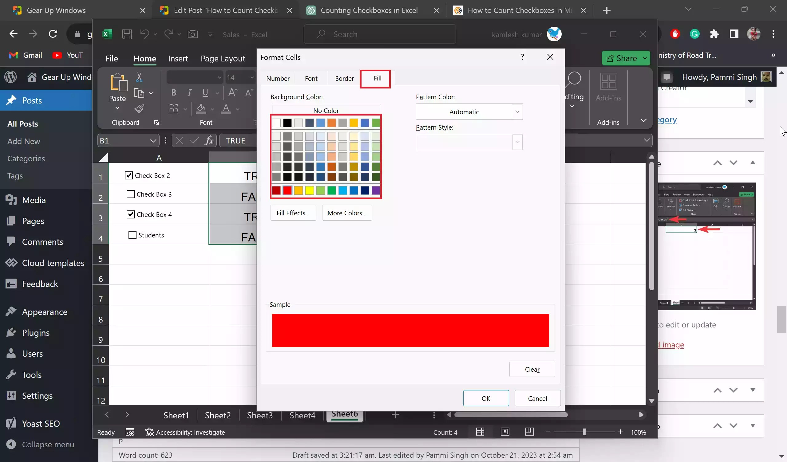 How to Count Checkboxes in Microsoft Excel? Gear Up Windows
