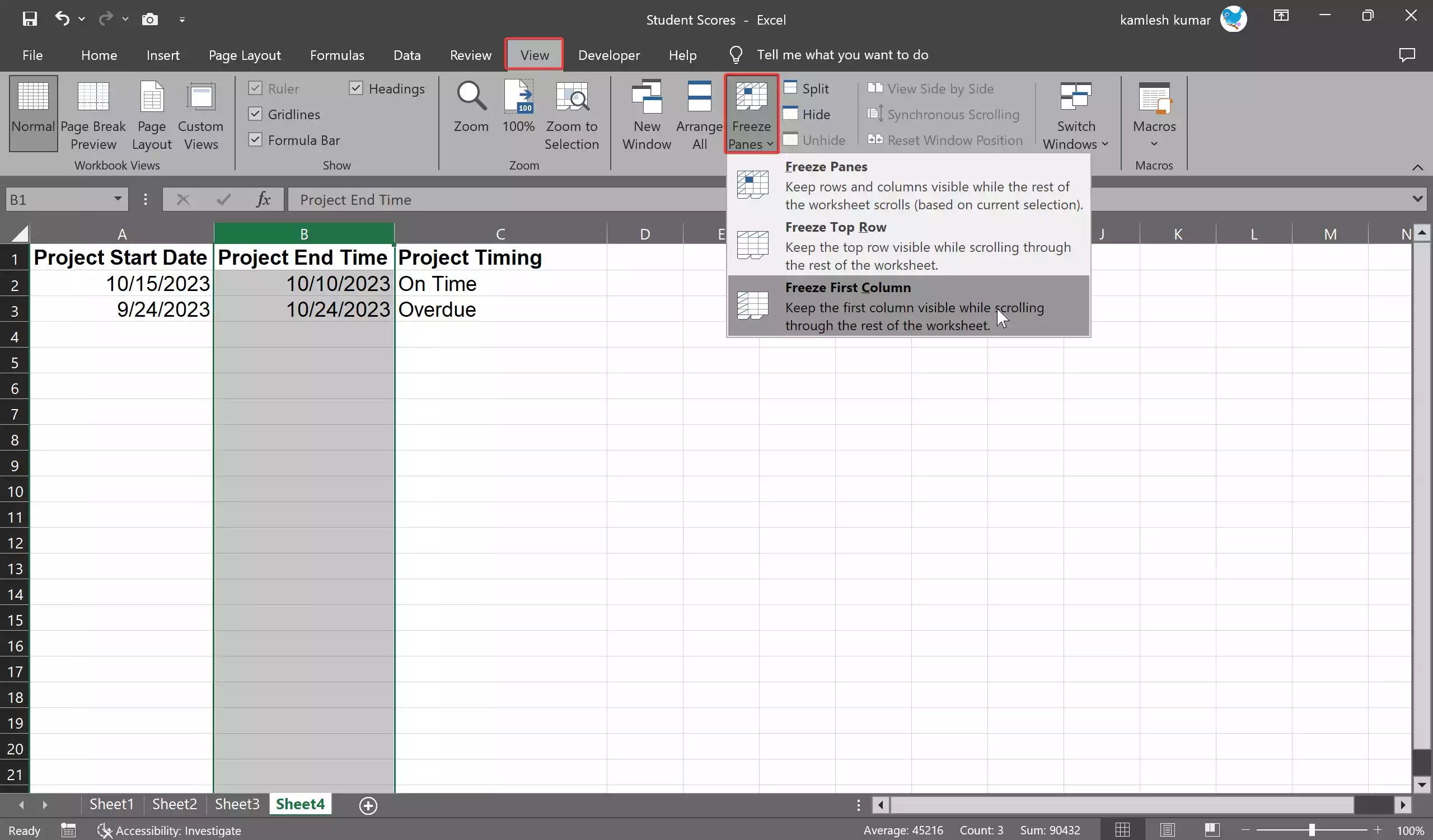 How to Freeze Rows and Columns in Excel? Gear Up Windows