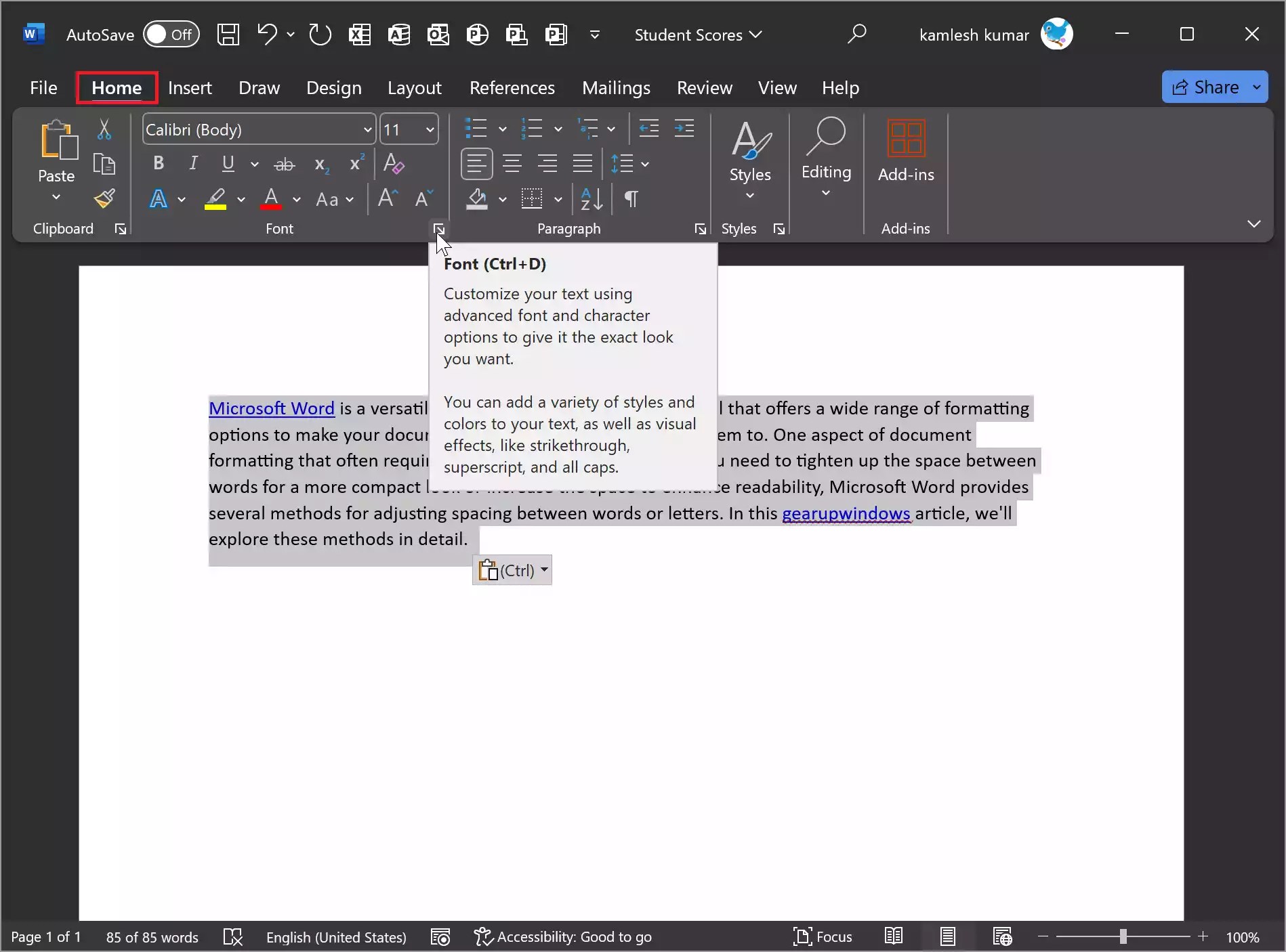 How to Change Spacing Between Words or Letters in Microsoft Word