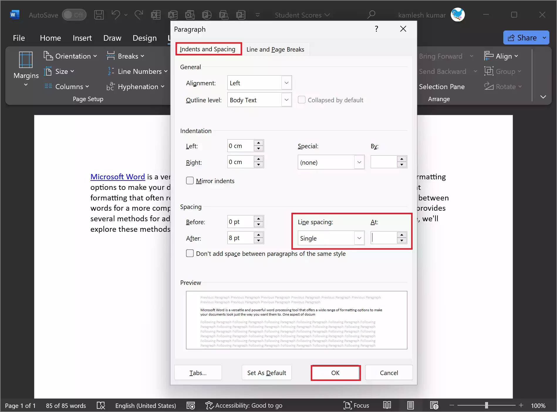 How to Change Spacing Between Words or Letters in Microsoft Word