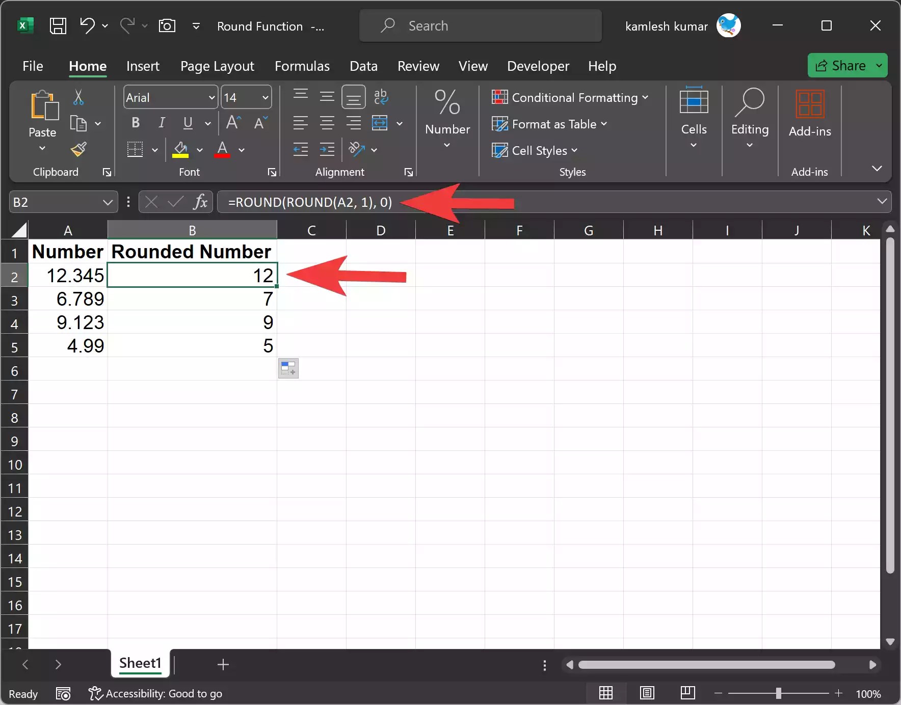 How to Use the ROUND Function in Excel? Gear Up Windows