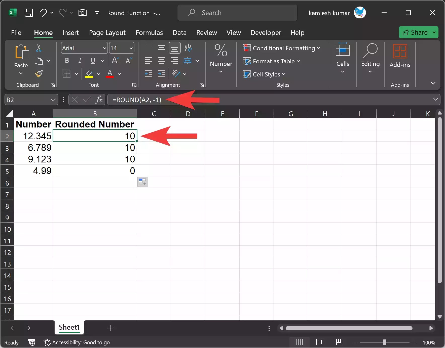 How to Use the ROUND Function in Excel? Gear Up Windows