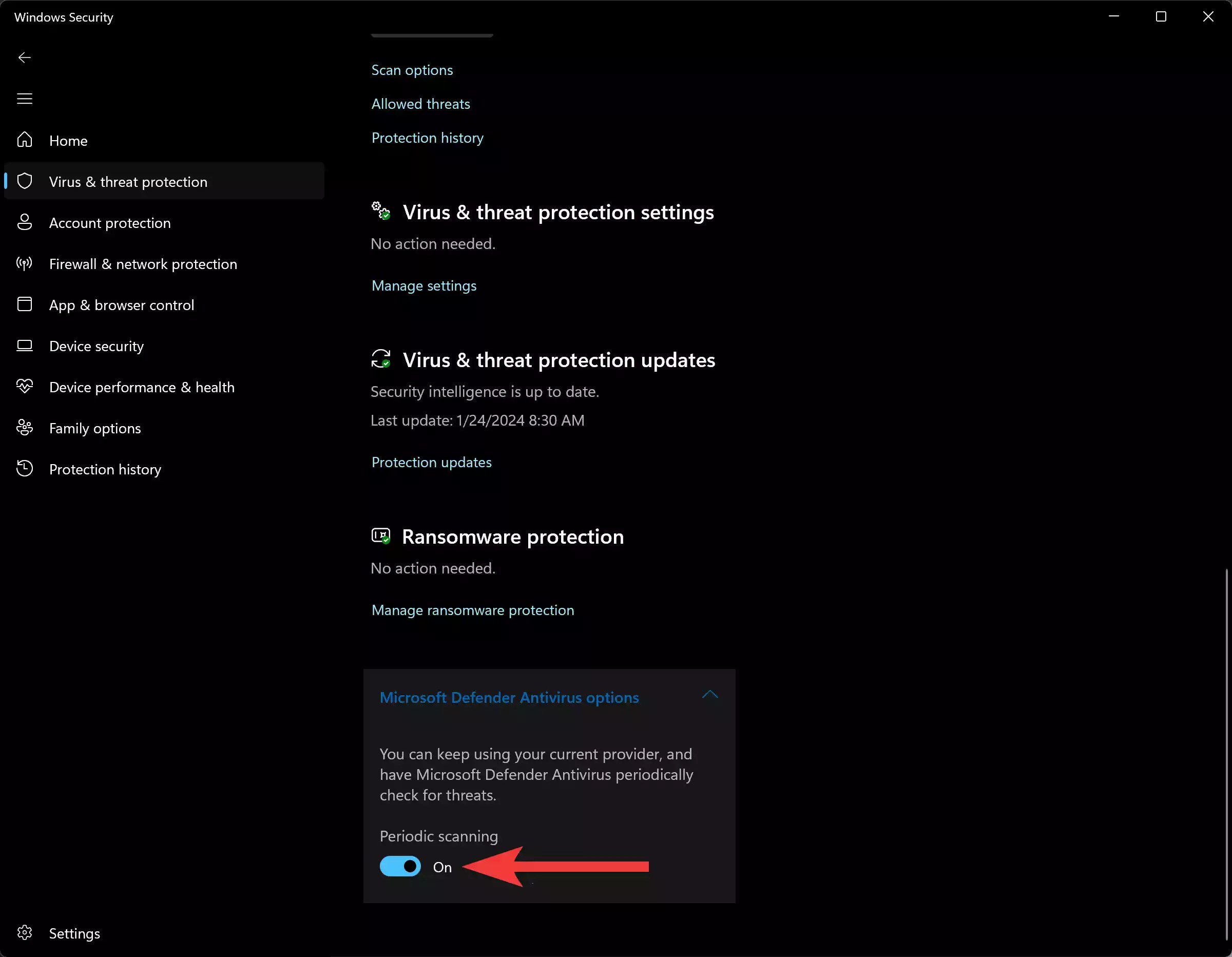 How to Enable Defender Antivirus Periodic Scanning on Windows 11 or 10