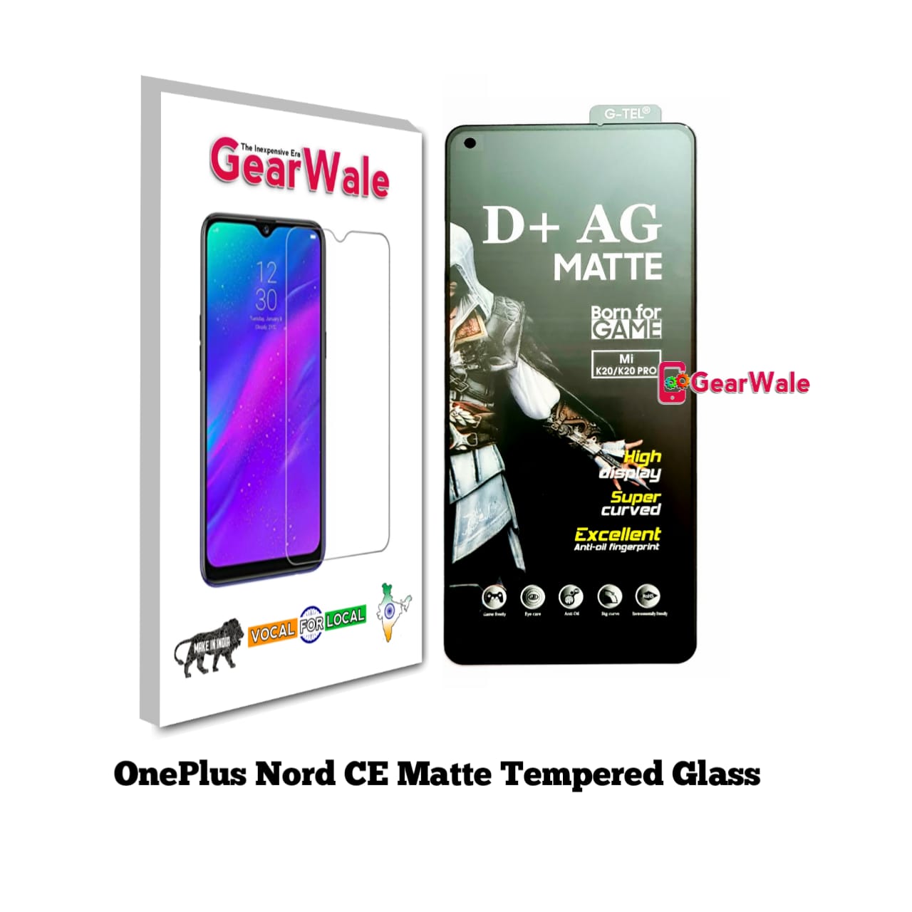 OnePlus Nord CE Matte Tempered Glass For Gamers