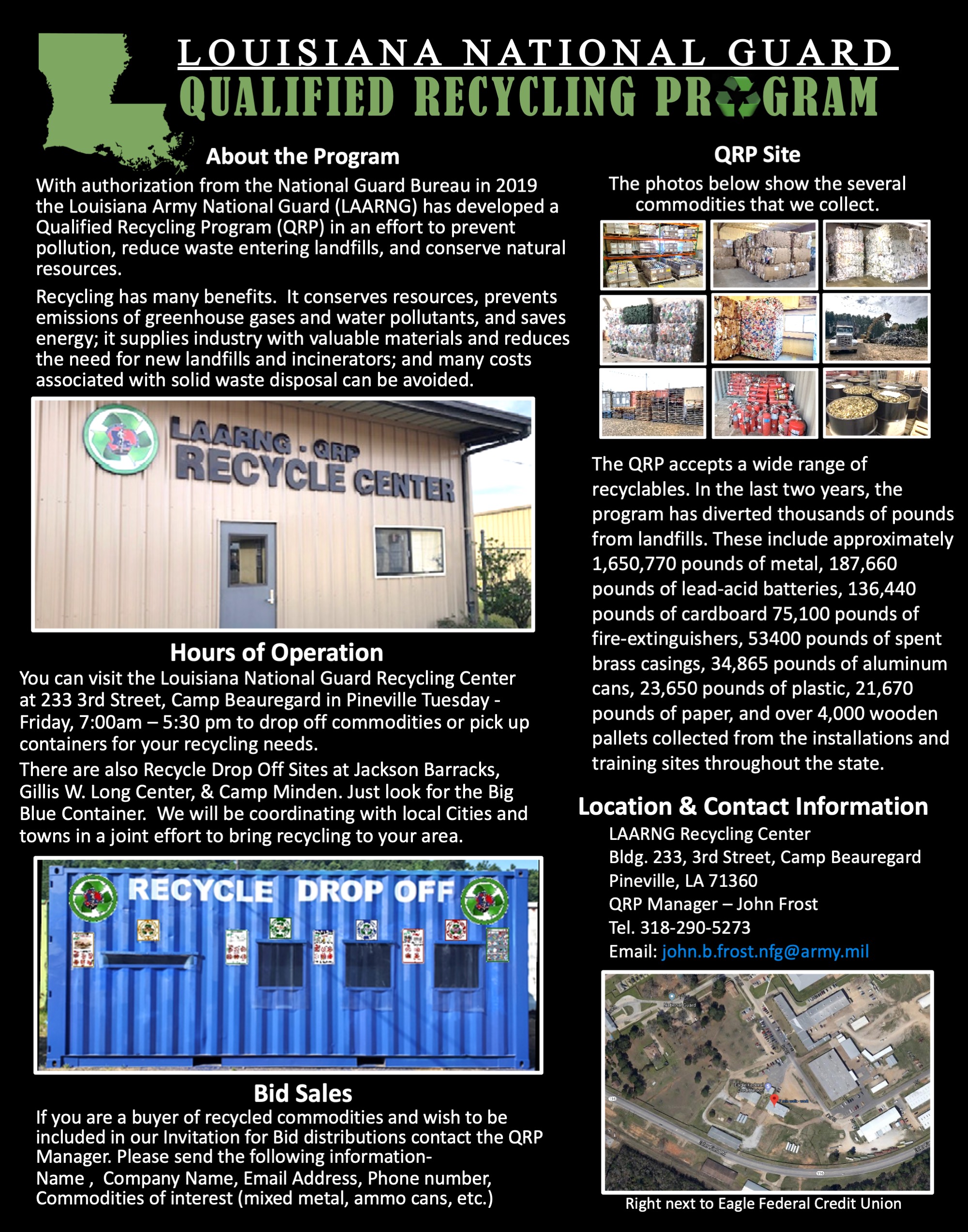 Qualified Recycling Program Louisiana National Guard