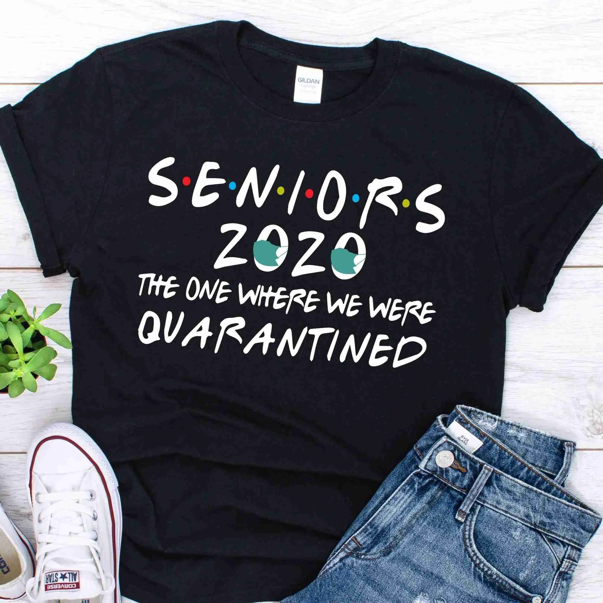 seniors 2020 quarantined friends shirt Gebli