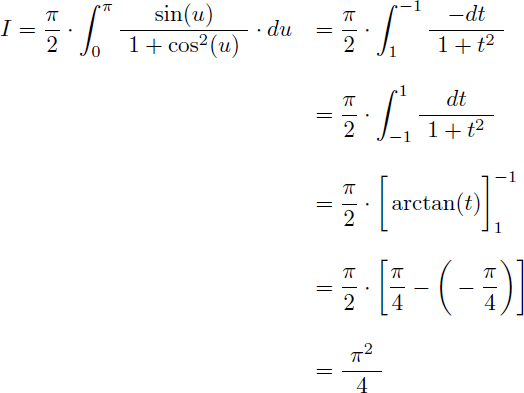 Calcul d'une intégrale par changement de variable