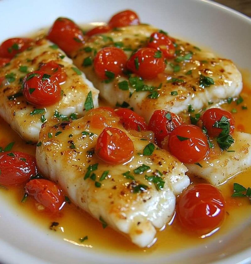 Cod in a Tomato Lemon Butter Sauce OLD GRANDMA'S RECIPES