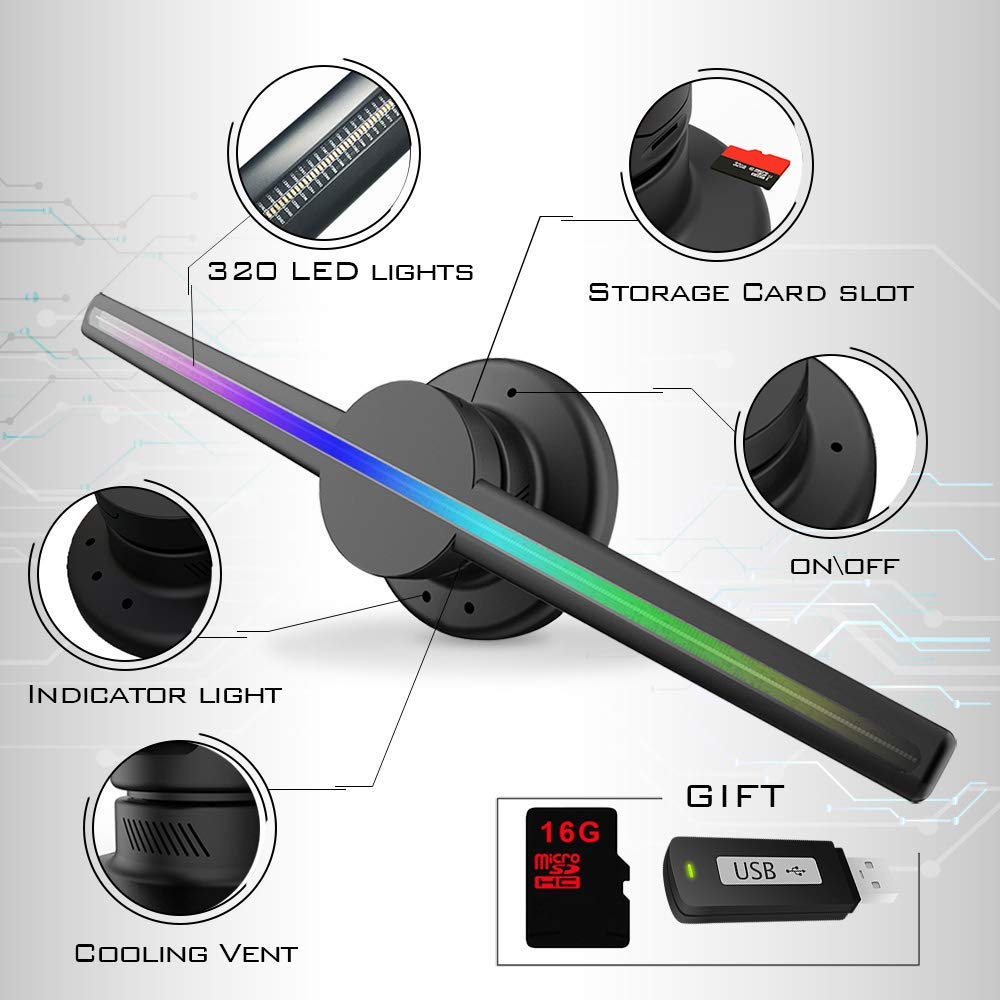 Buy 3D Hologram Advertising Display LED Fan Online on GEECR