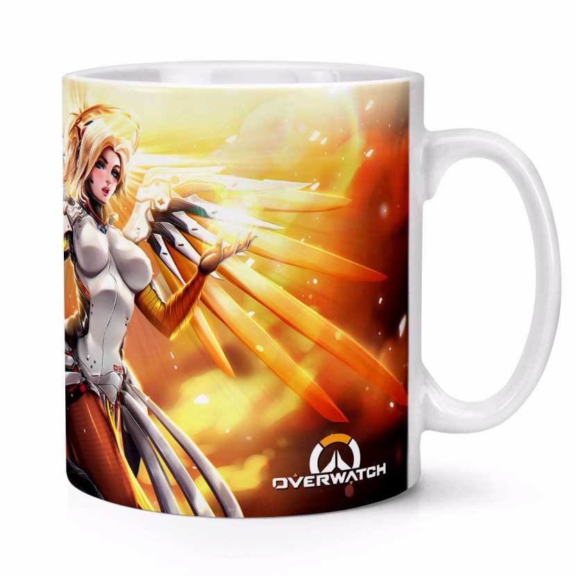 Mug Overwatch Mercy, Heroes never die
