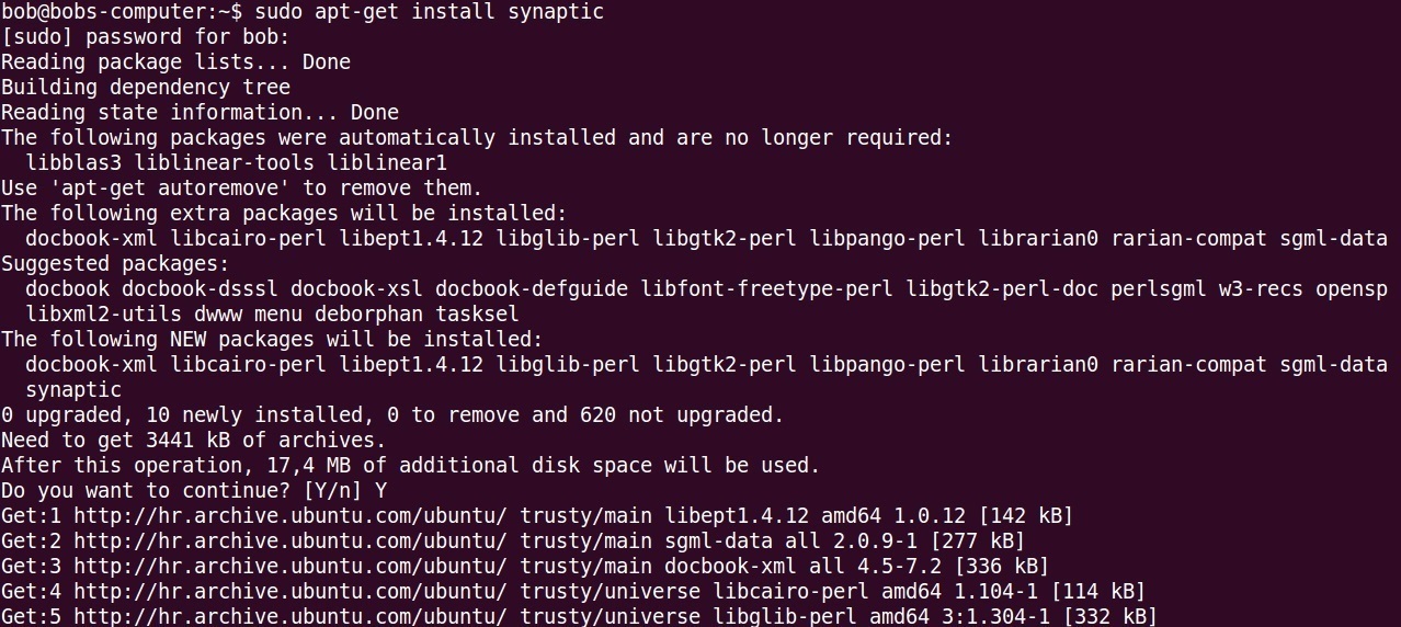 Synaptic Package Manager Linux