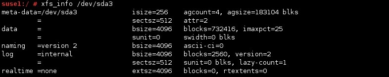 Obtain file system information Linux