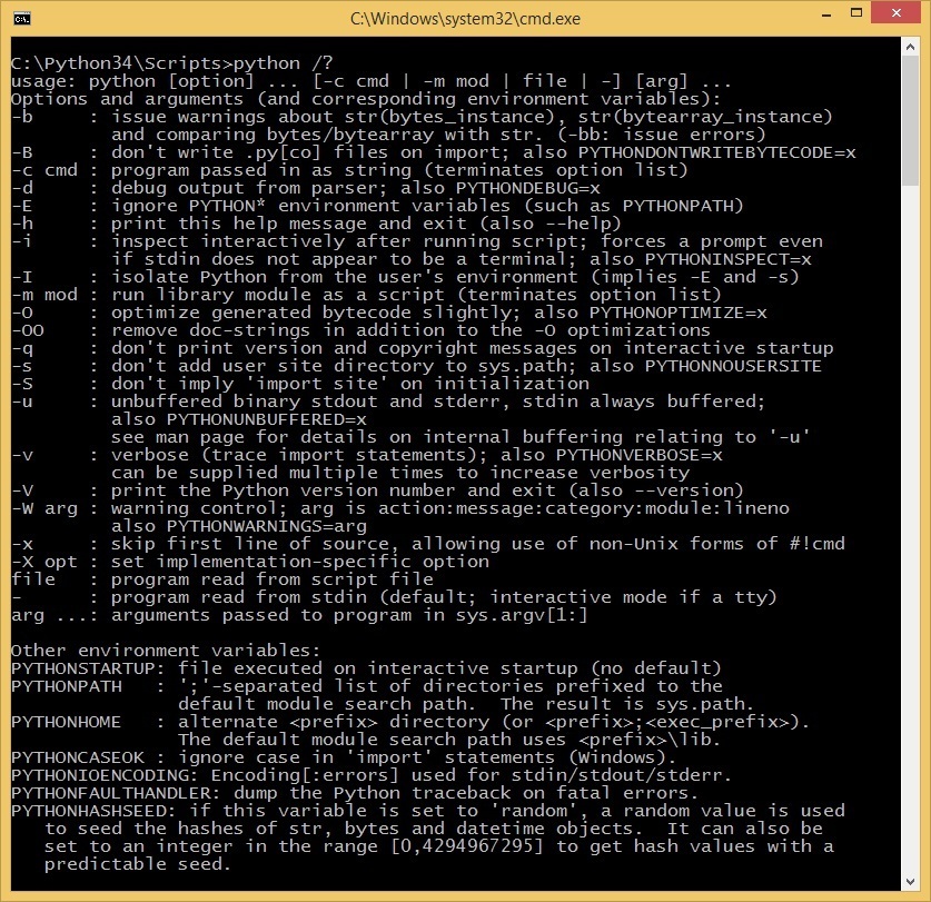 Command line Python