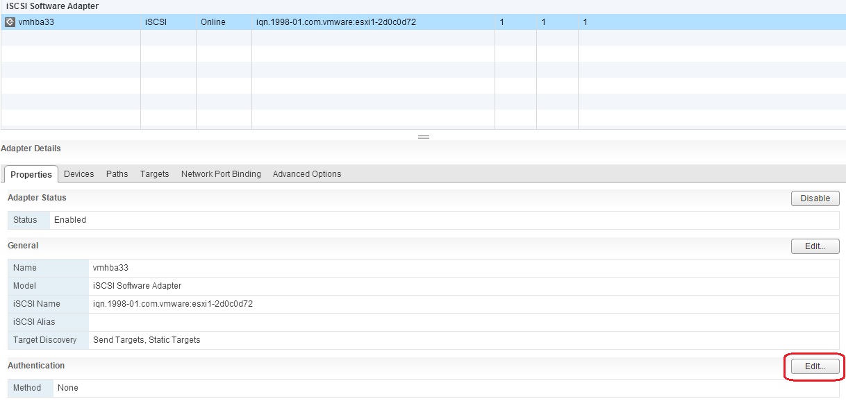 Configure iSCSI CHAP VMware ESXi