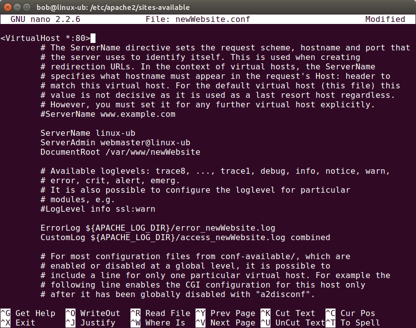 Create new virtual host Apache