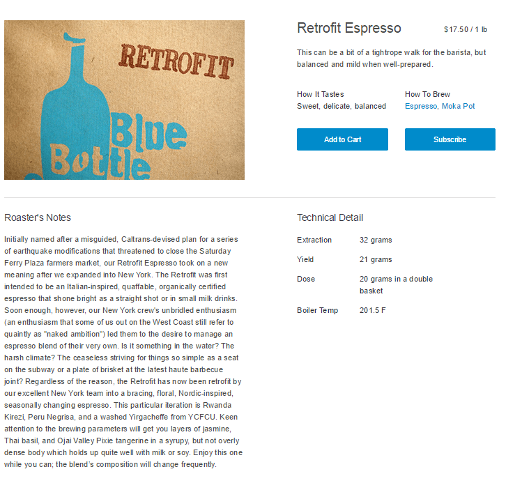 Blue Bottle Espresso Parameters Geek Bacon