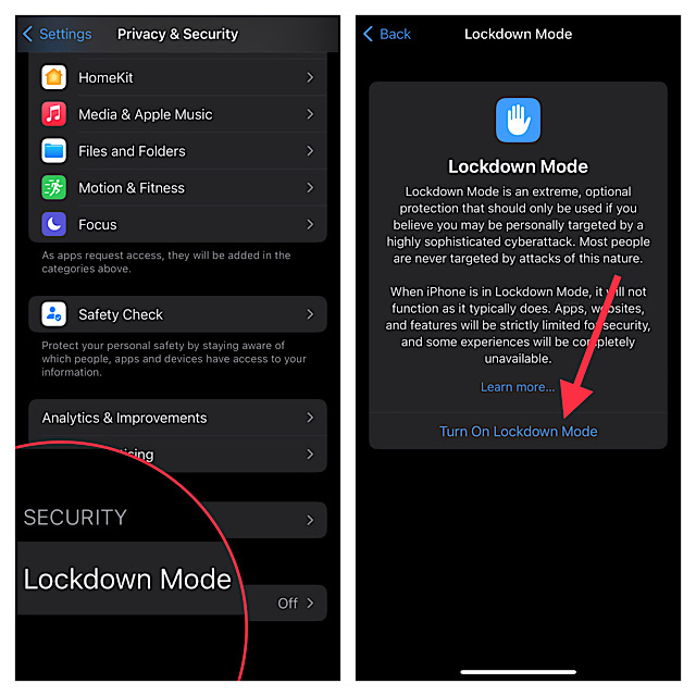 How to Turn On Lockdown Mode on iPhone in iOS 17 GeekChamp