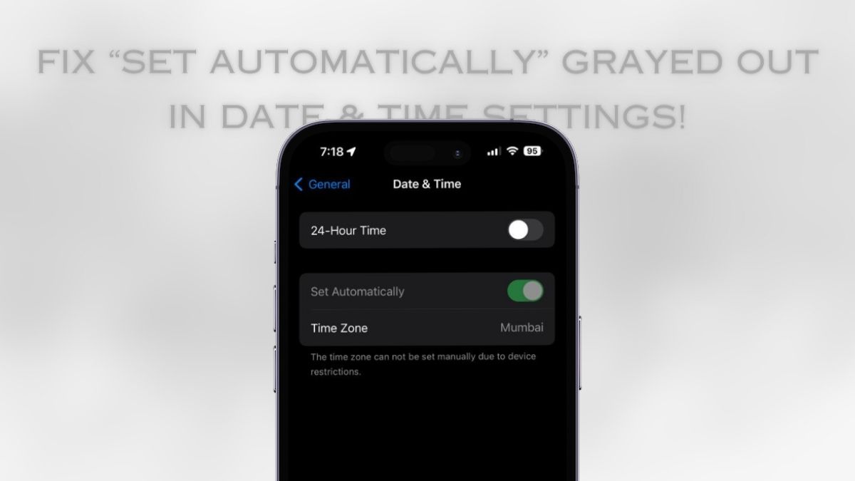How to Fix Set Automatically Grayed Out in Date and Time Settings on
