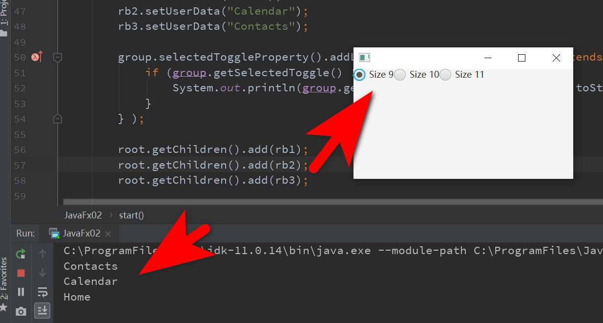 JavaFx UI控件1 JavaFX单选按钮 《JavaSE 阶段》 极客文档