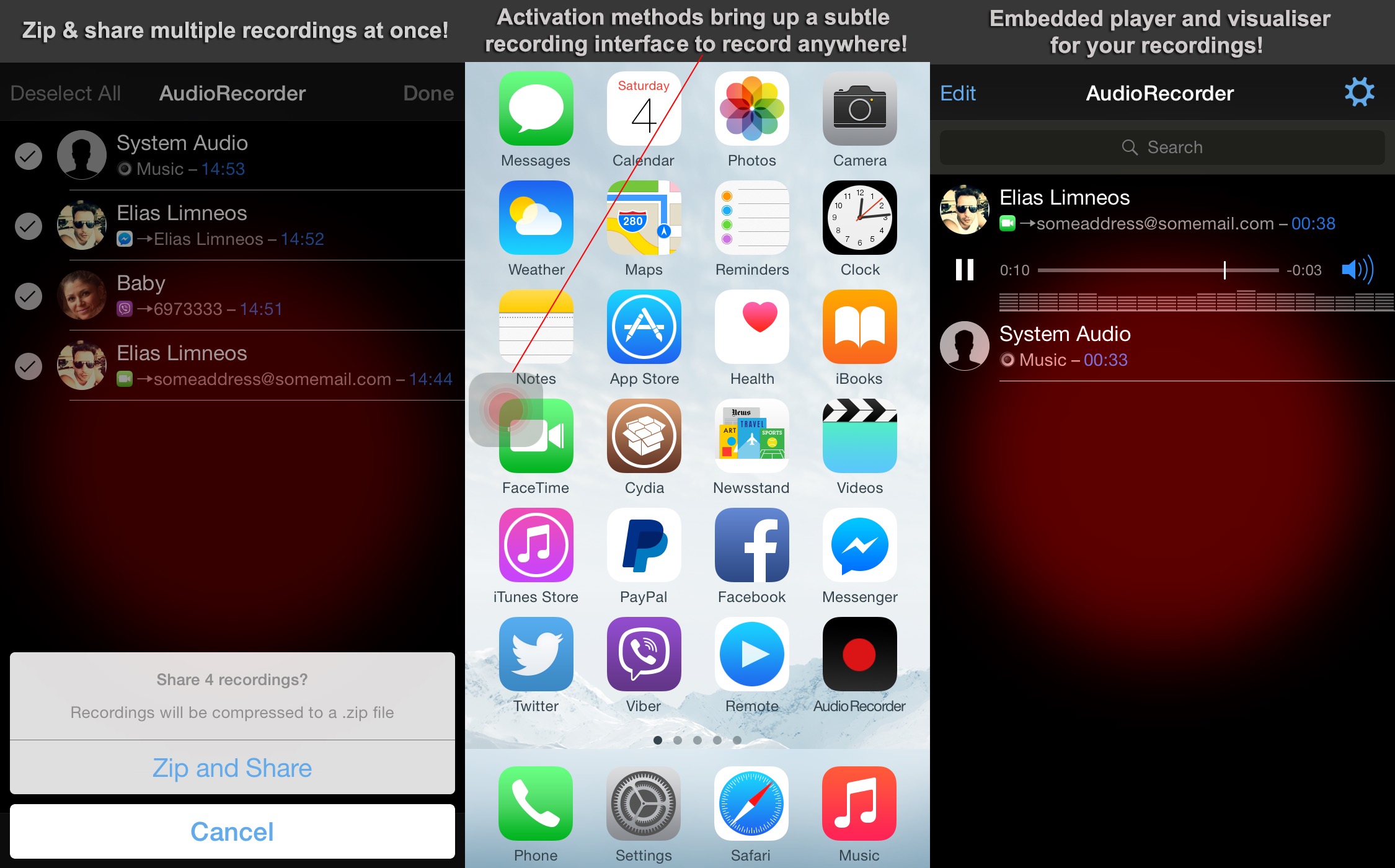 Audio Recorder XS For iOS 12 《Jailbroken iOS tweak》 极客文档