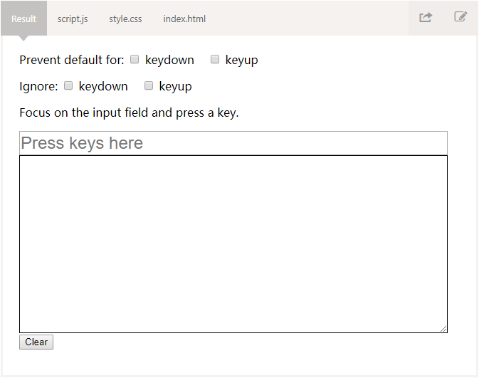 深入事件 键盘事件：keydown 和 keyup 《现代 JavaScript 教程》 极客文档