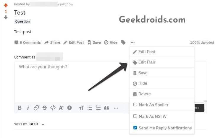 What is a flair on Reddit? GeekDroids