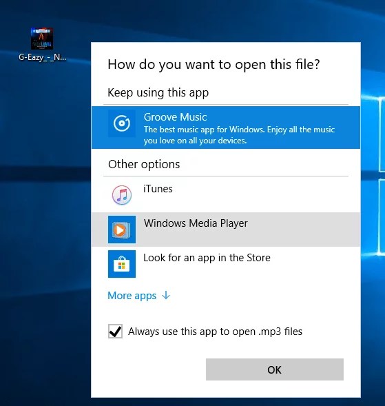Make Windows Media Player Your Default Player in Windows 10