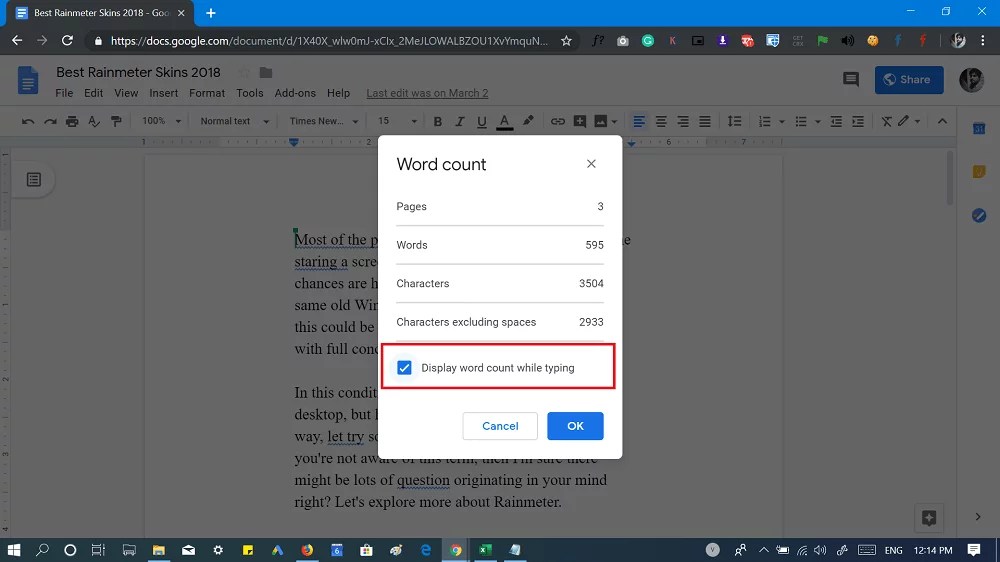 How to Check Word Count on Google Docs (Updated Steps)