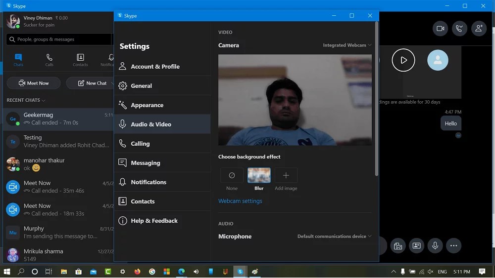 How to Blur Background of Skype Videos Calls (Skype Windows 10 App)