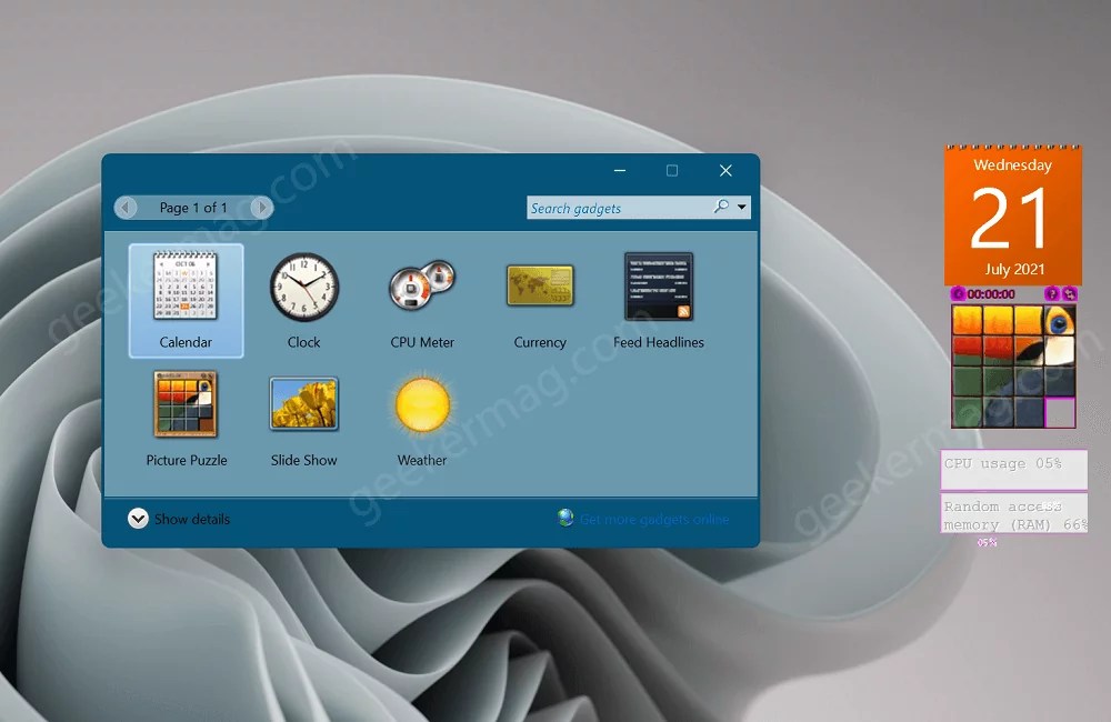 Hur Man Installerar Och Få Windows 7 Gadget I Windows 11? UAC Blog