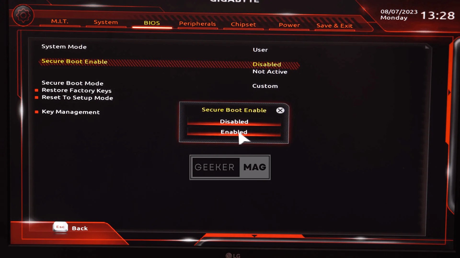 Fix: Secure Boot Can Be Enabled When System in User Mode