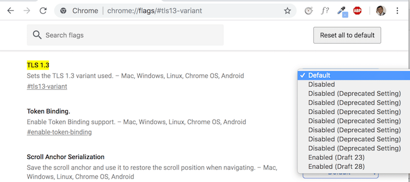 How to Enable TLS 1.3 in Chrome, Safari and Firefox?