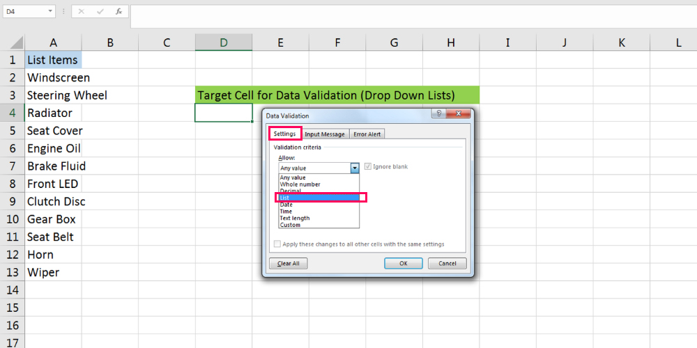 How To Create A Drop Down List In Excel digiflare