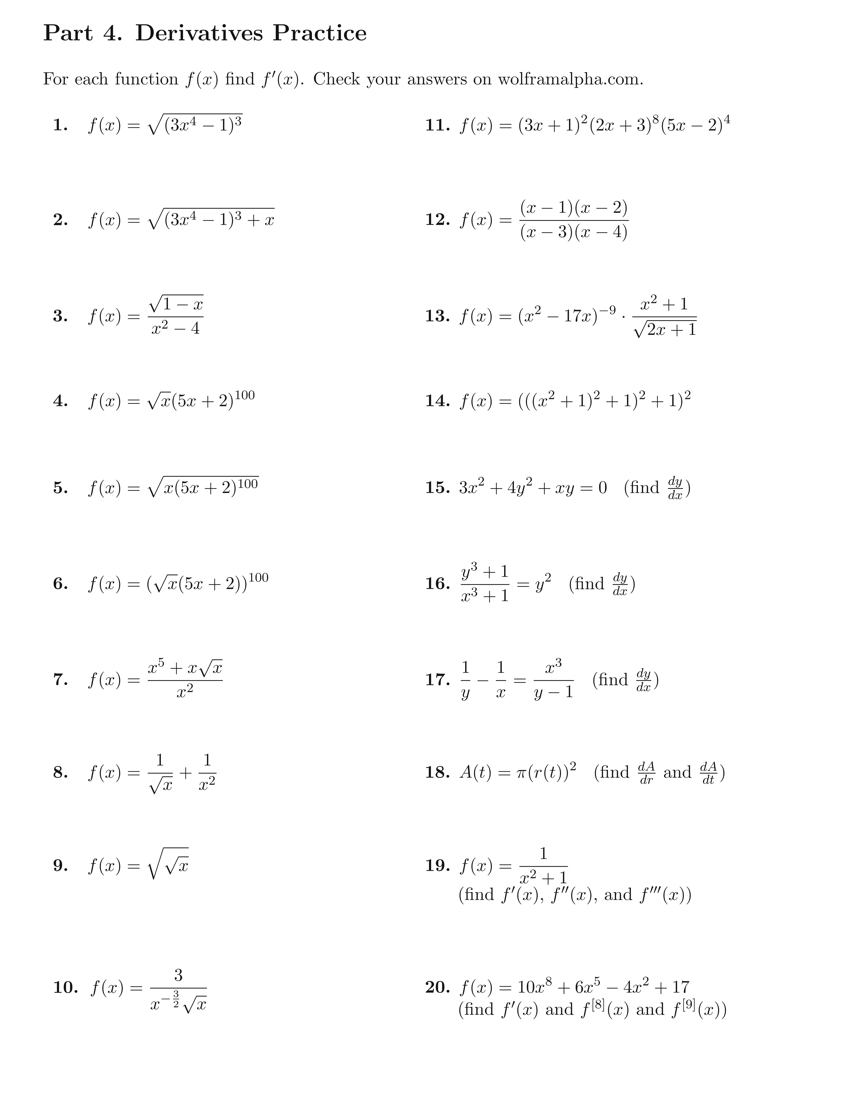 231 Review Packet Math 232 Timeline