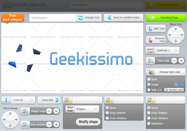 Logotype Creator, generare e personalizzare loghi