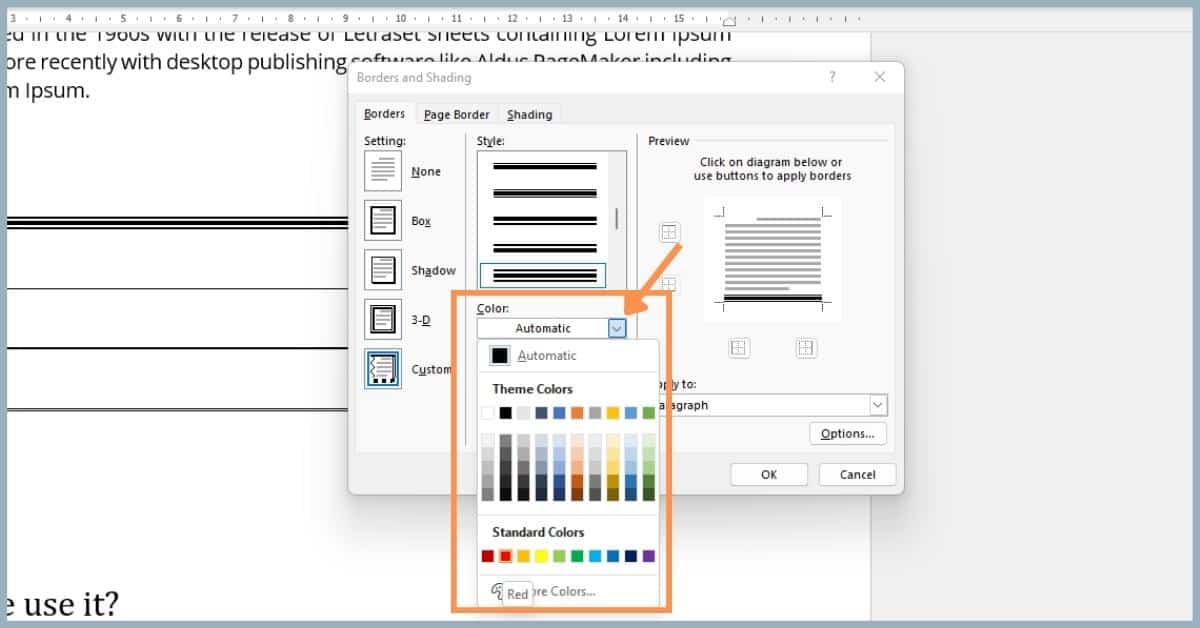Change the Color of Horizontal Line in MS Word GeekPossible