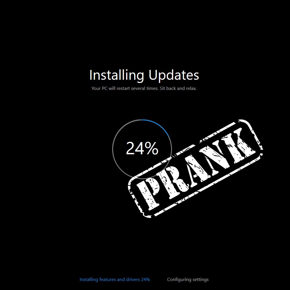 Fake Windows 10 Update Screen Prank