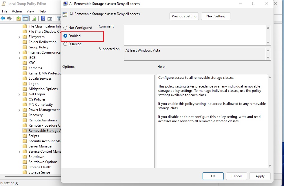 A Guide to Preventing Removable Storage Devices from Accessing Windows