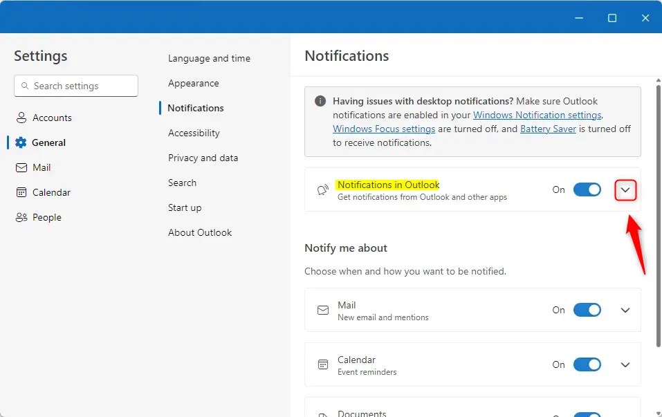 How to Turn On or Off Sound Alerts in the Outlook App on Windows 11