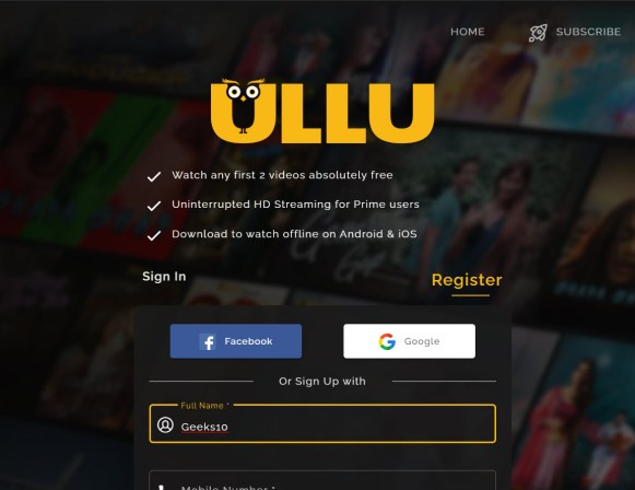 Ullu Premium Accounts & Passwords for Free 2020