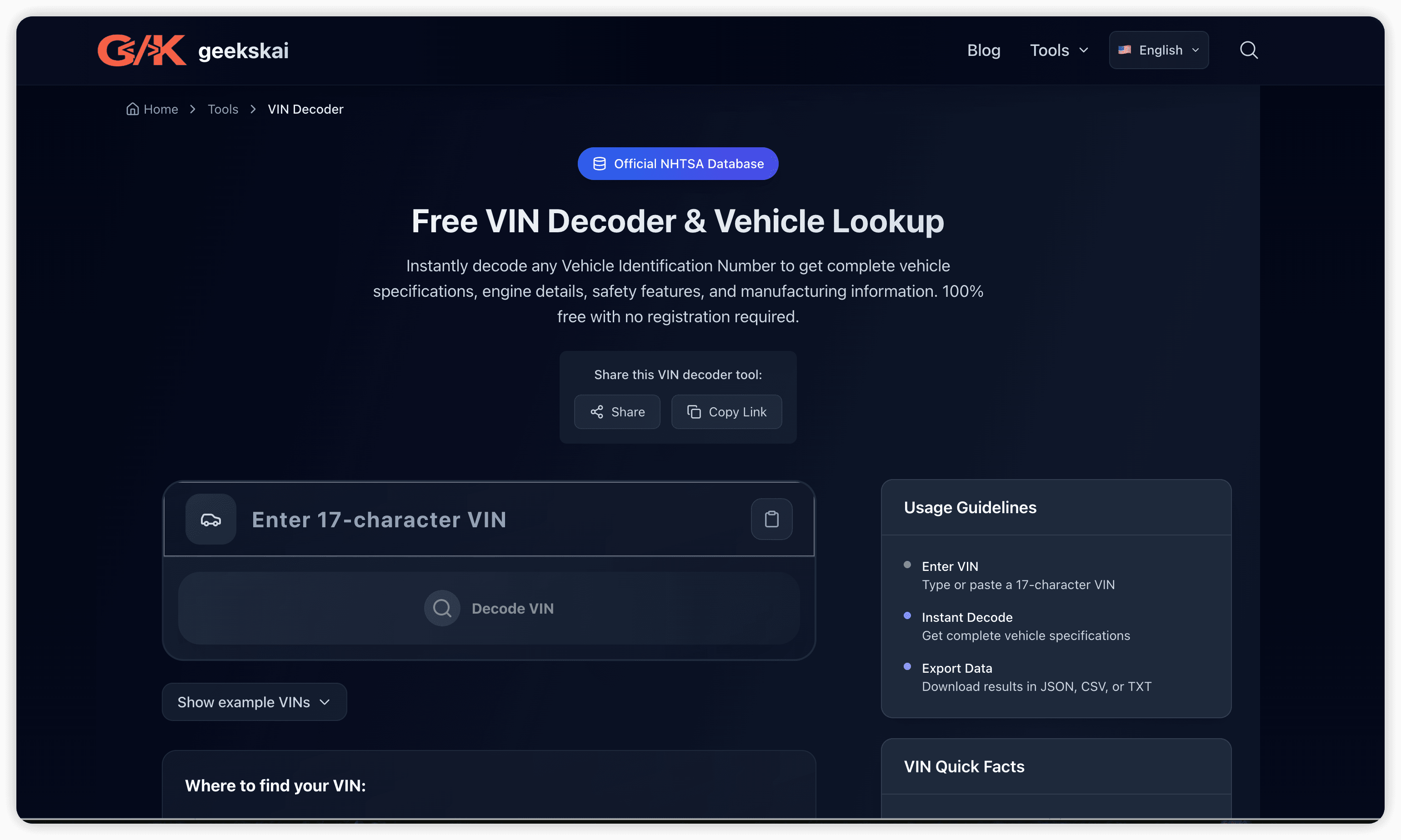 RV VIN Decoder - Free Motorhome VIN Lookup | GeeksKai