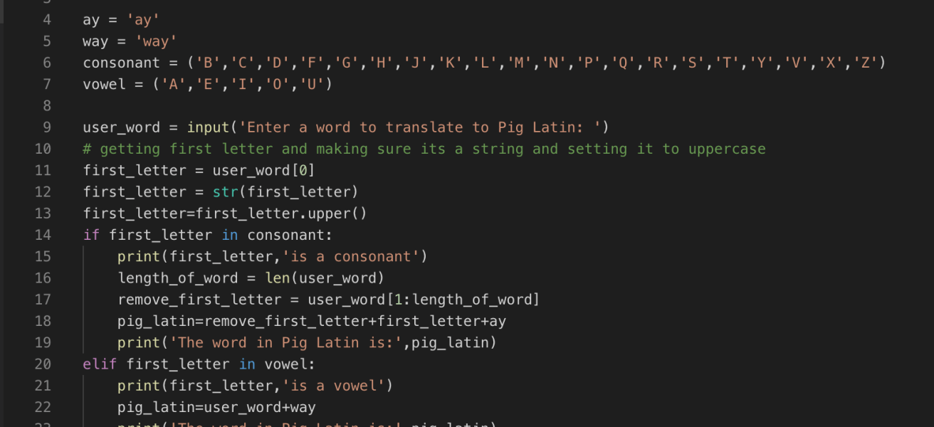Convert Words To Pig Latin (Python) Geek Tech Stuff