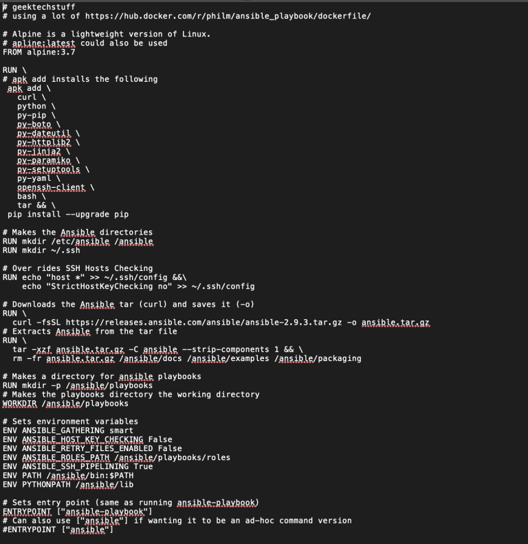 Ansible In A Docker Container Geek Tech Stuff