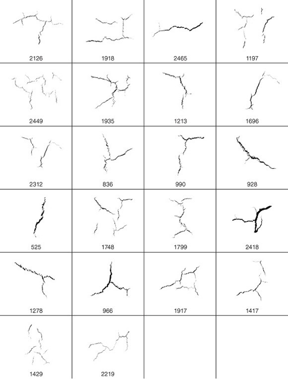 30 Beautiful Free Crack Brushes For Designers.