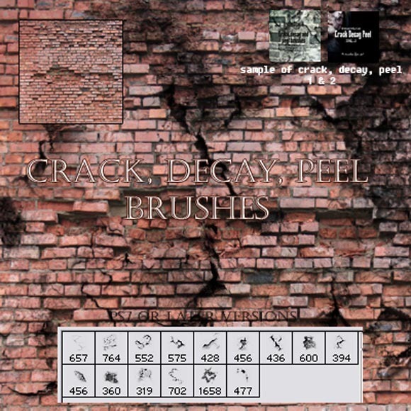 30 Beautiful Free Crack Brushes For Designers.